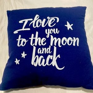 I love you to the moon and back decor pillow